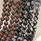 スノーフレークオブシディアン 連材 6/8/10/12mm