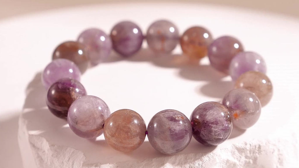 紫のオーロラ ブレスレット 6~11mm