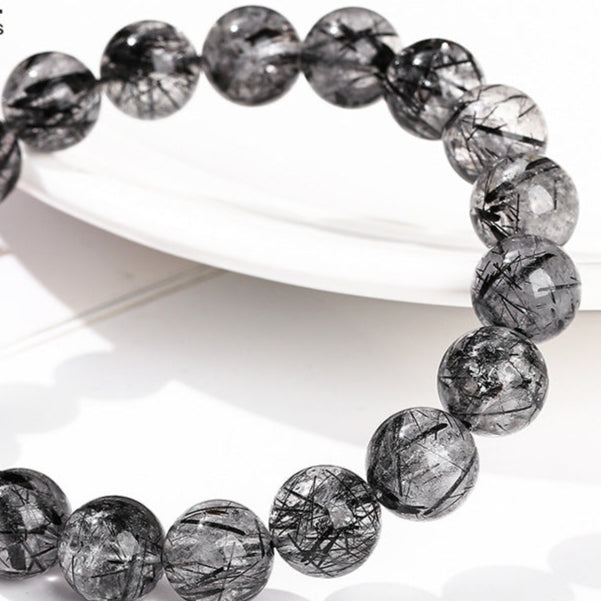 ブラックルチルクォーツ  ブレスレット 7~12mm