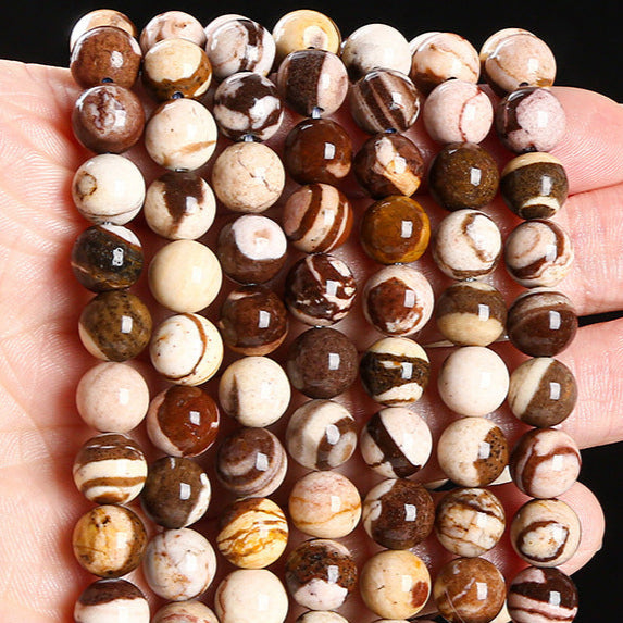 オーストラリアのゼブラストーン 連材 6/8/10/12mm