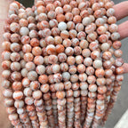 ピンクのグリッドストーン 連材 6/8/10/12mm