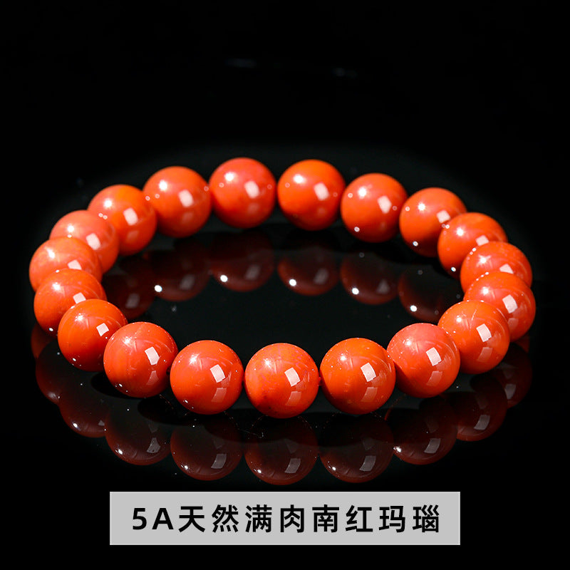 サウスレッドアゲート ブレスレット 9-12mm