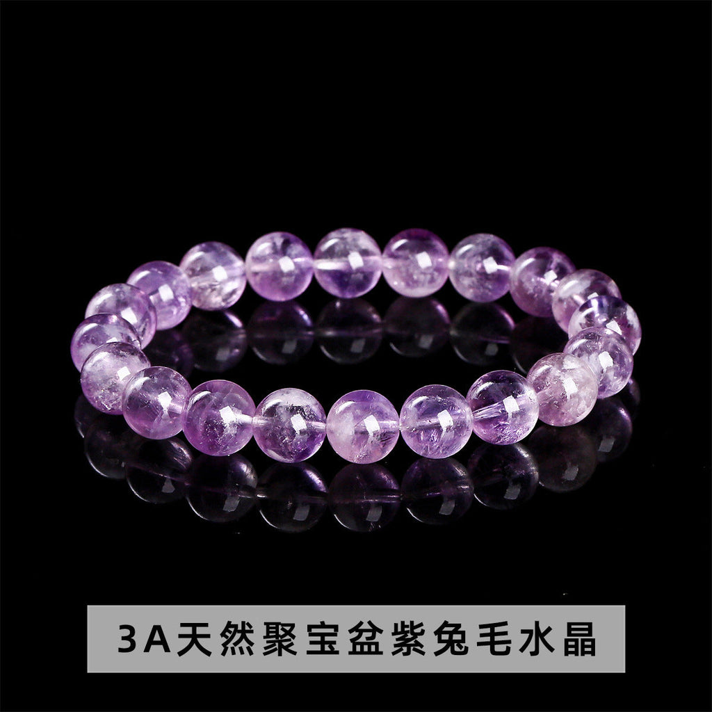 紫色のウサギの毛皮の宝庫  ブレスレット 7~12mm