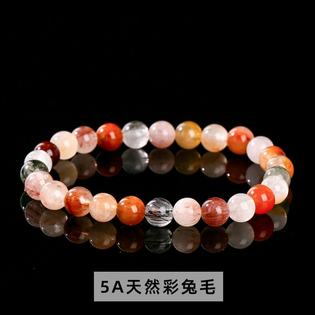 カラフルなウサギの毛皮 ブレスレット 6~12mm