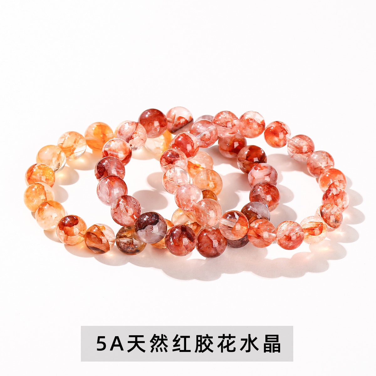 レッドガムフラワー  ブレスレット 7~12mm