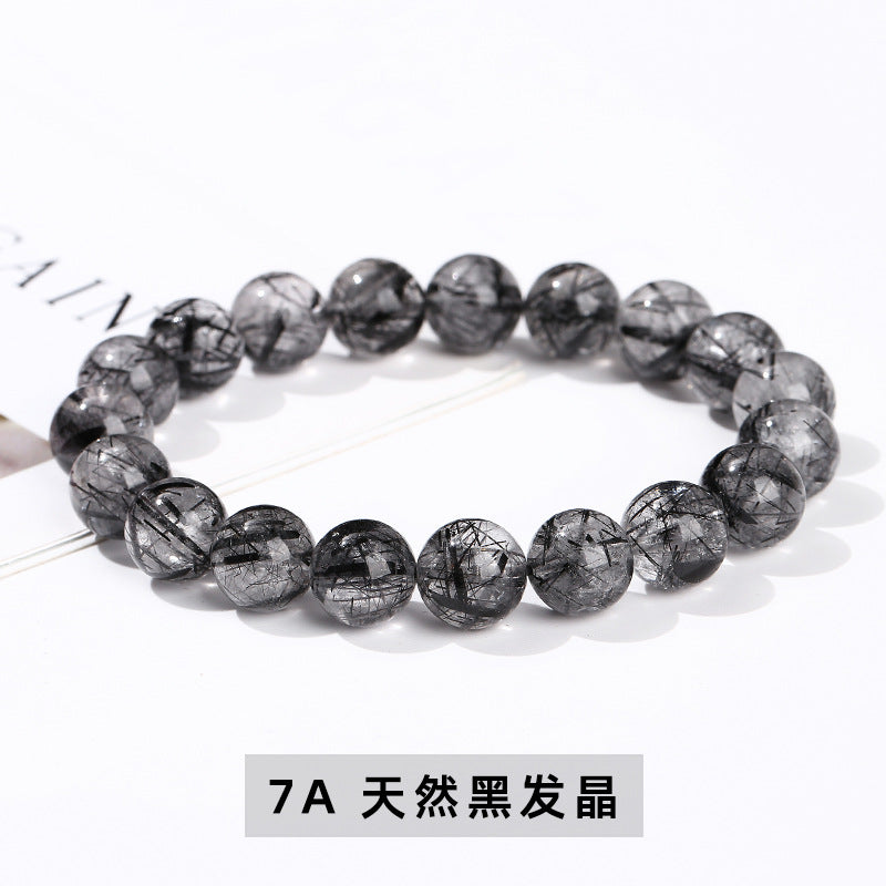 ブラックルチルクォーツ  ブレスレット 7~12mm